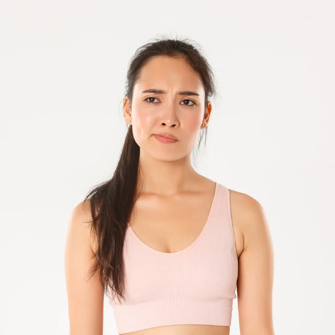 Woman with a puzzled expression