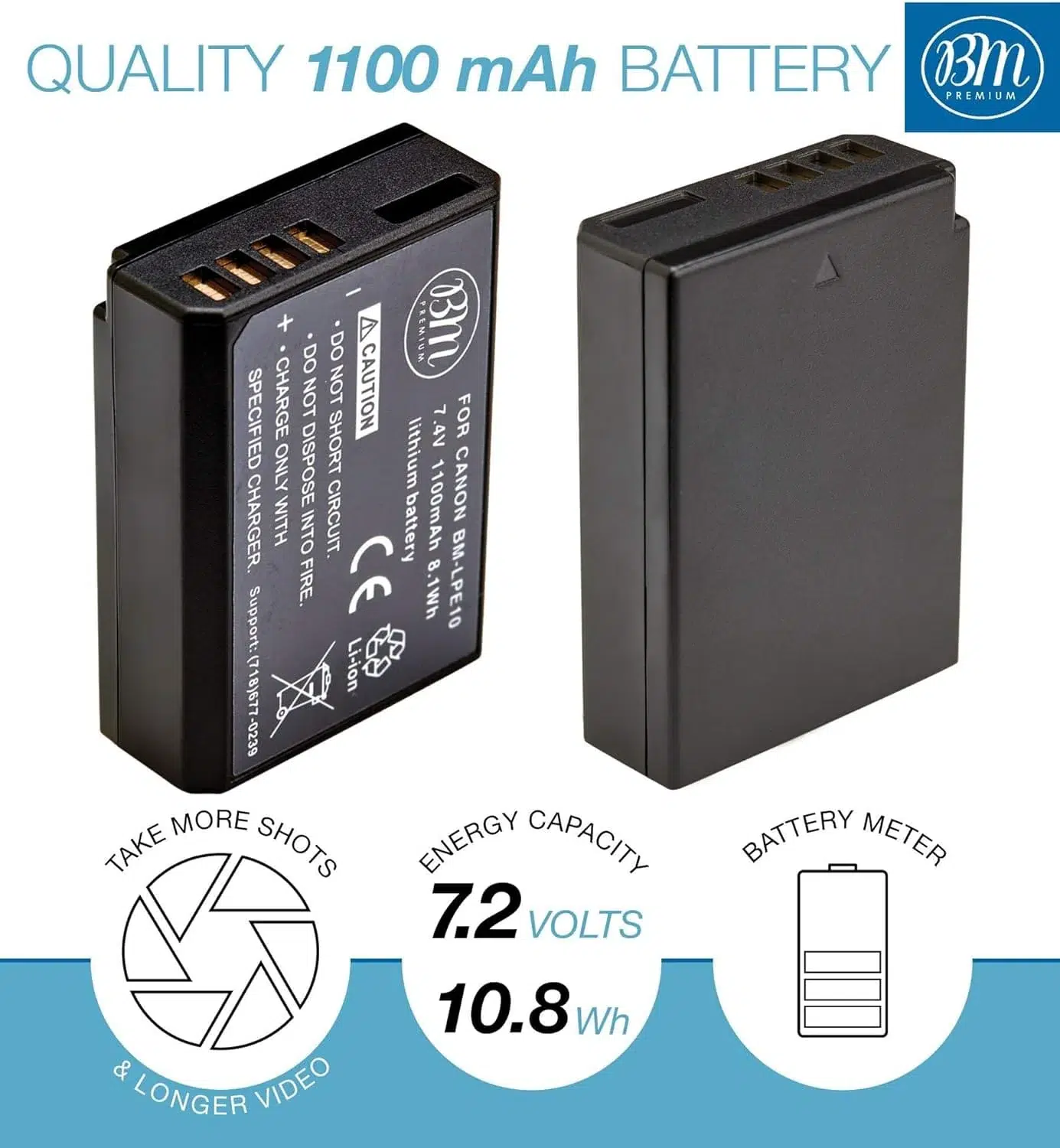 Two rechargeable EMS Training Gear camera batteries