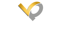 Logo of visionbody, featuring stylized "v" and "b" in gold with the company name in black and gold font.